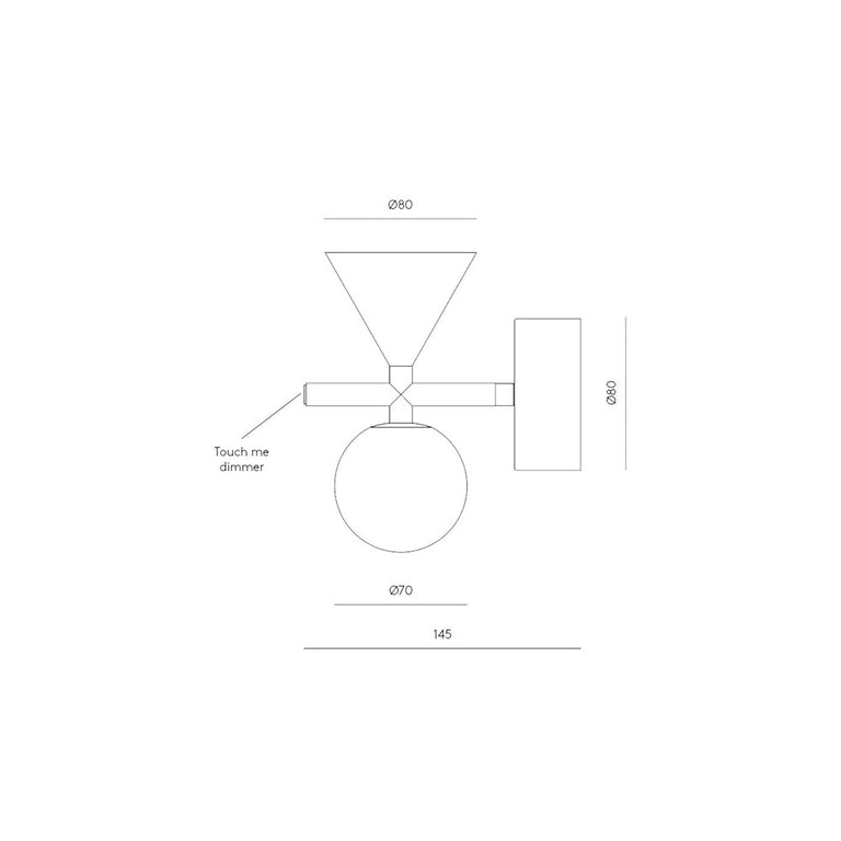 Oneta LED Wall Light Matt Black / Matt White - ARO.A1299/NEG