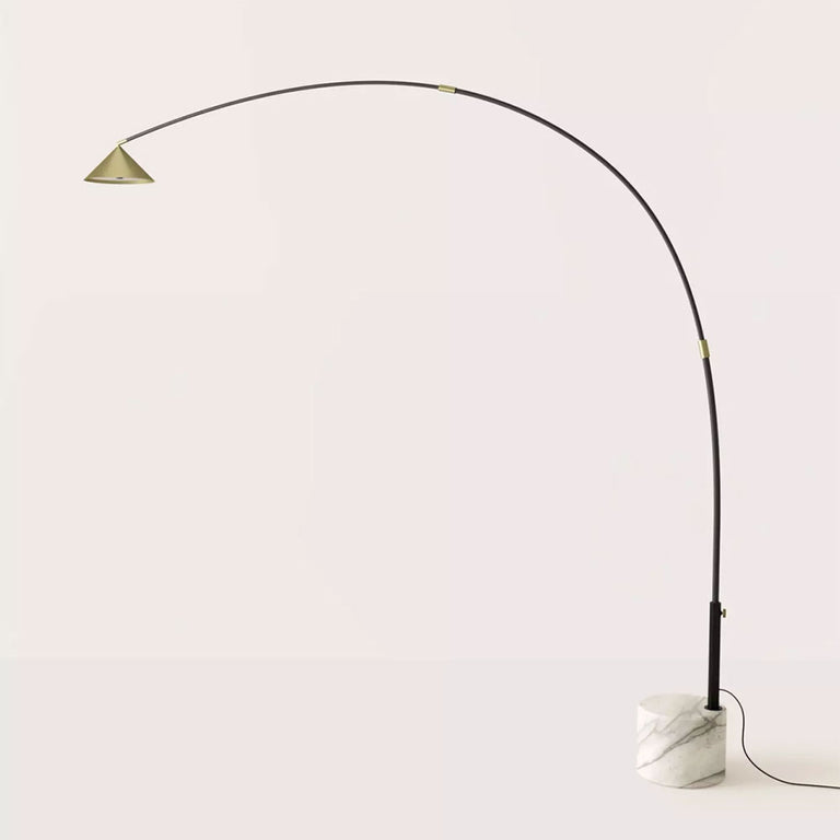 Hinoo LED Floor Lamp Matt Black / Matt Brass / White - ARO.P1266/ORO-BCO