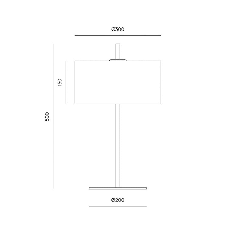 Mila Table Lamp Matt Brass / Black - ARO.S1183/ORO