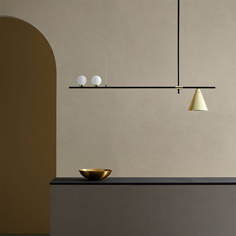Crane Pendant Matt Black / Matt Brass - ARO.C1241
