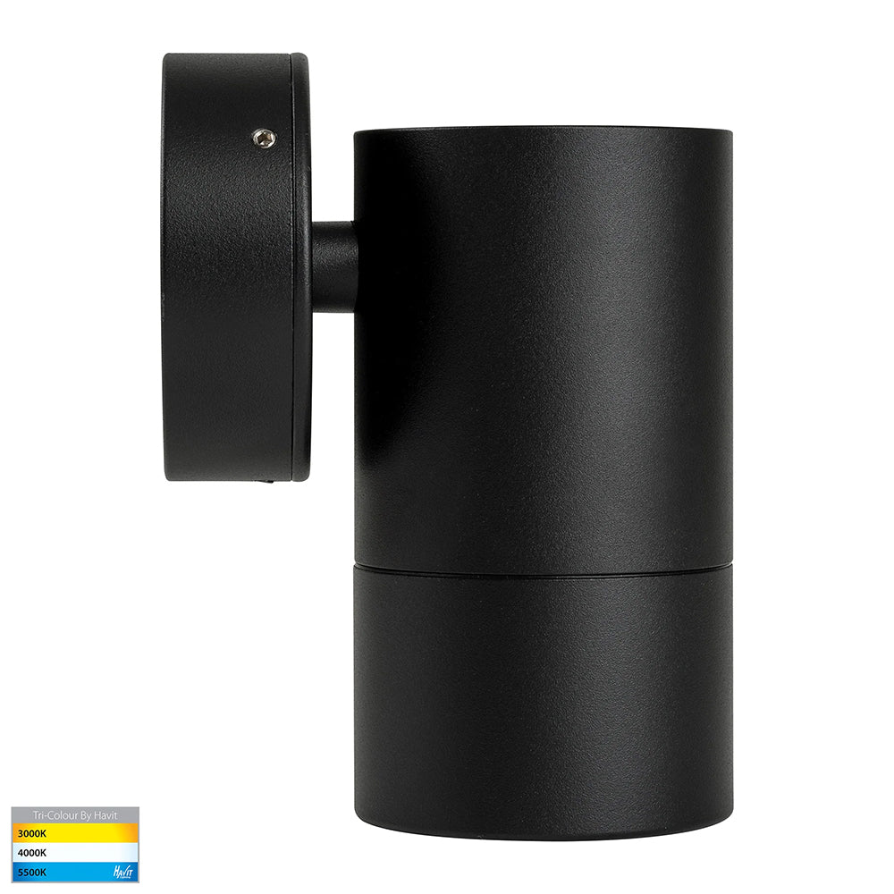 Maxi Tivah 12W CCT 240V LED Fixed Wall Light Black - HV1128T