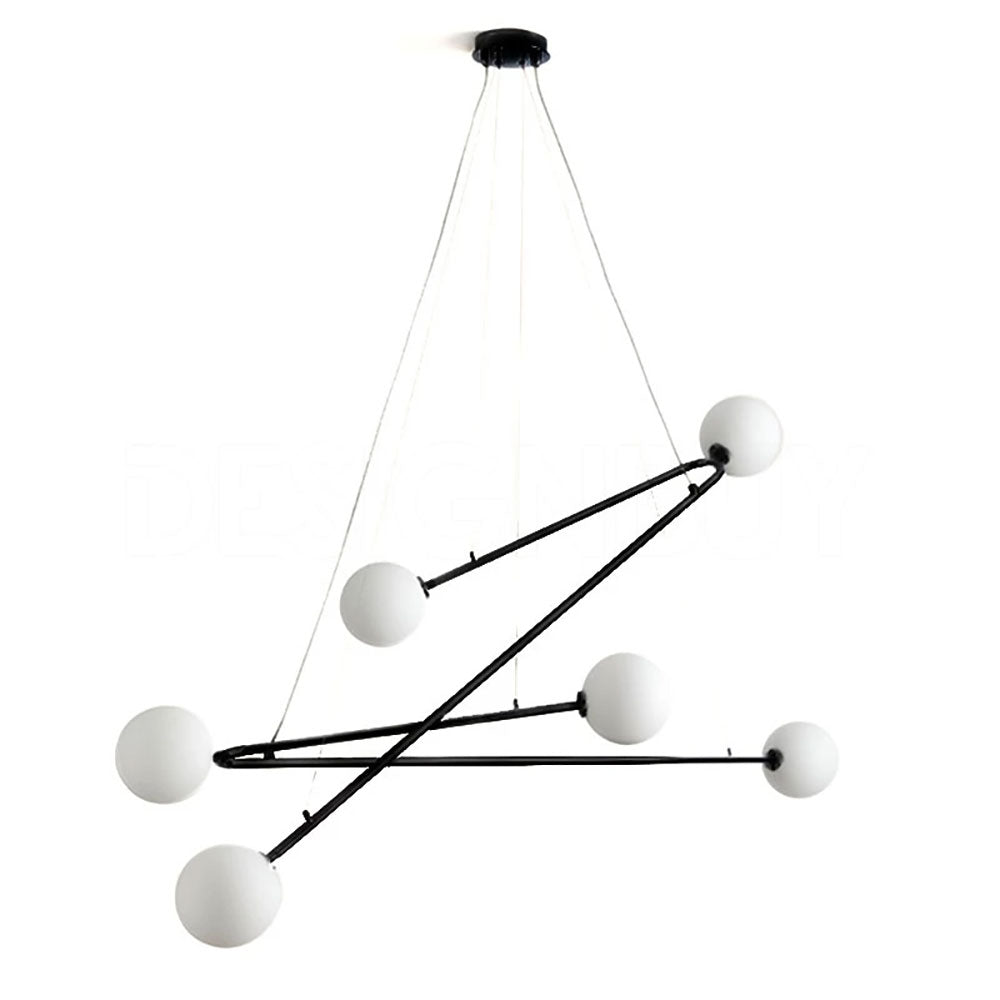 Endo LED 6 Light Pendnat Matt Black - ARO.C1156/6/NEG