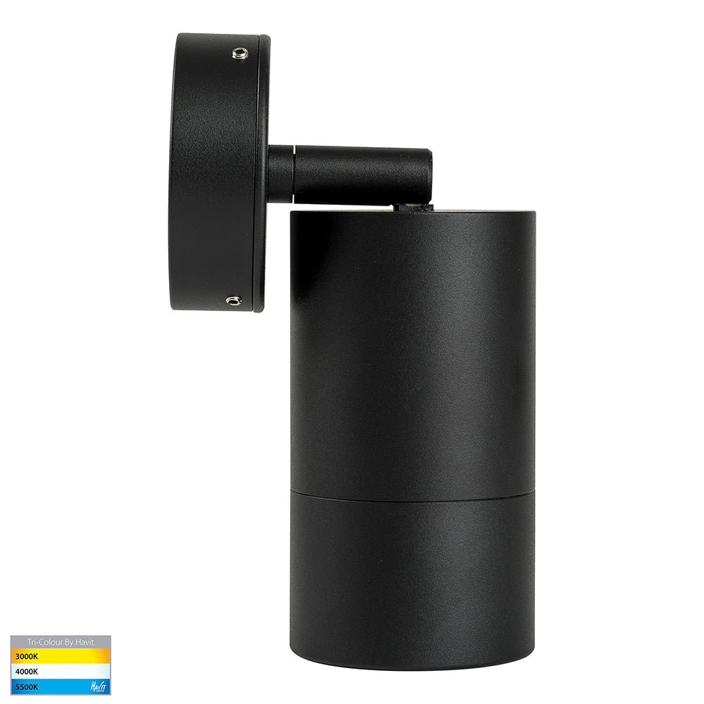 Maxi Tivah 12W CCT 240V LED Single Adjustable Wall Light Black - HV1228T