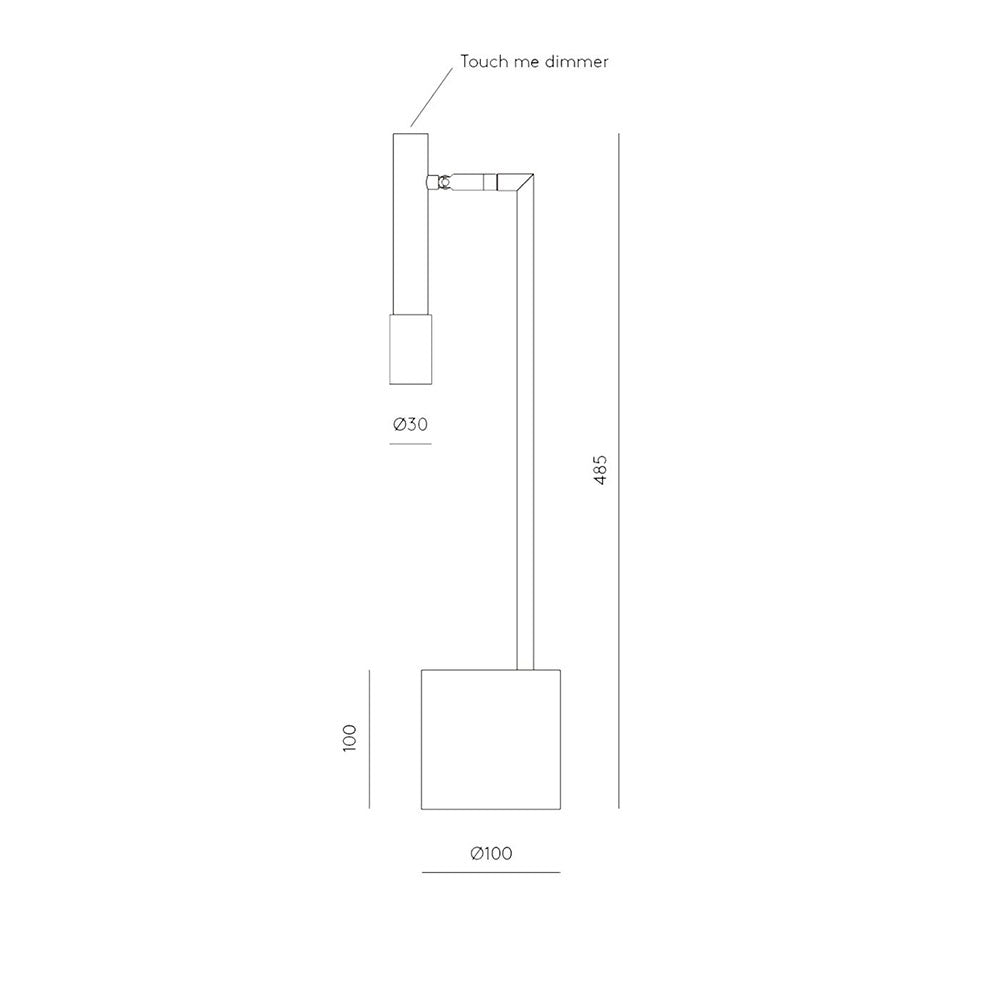Ycro LED Table Lamp Matt Black - ARO.S1297/NEG