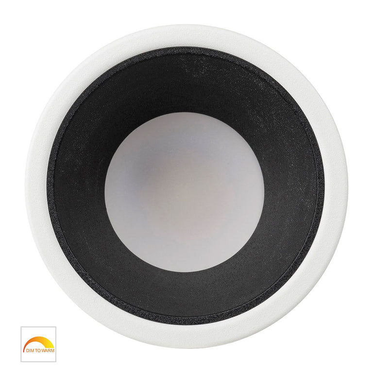 Gleam 9W 240V LED 82mm Downlight White & Black / Warm - HV5529D2W-WB