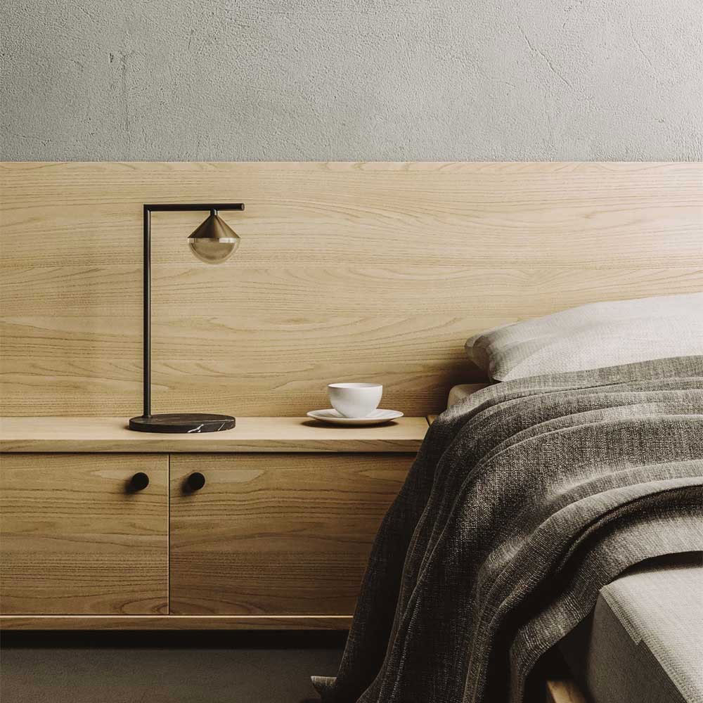Nino LED Table Lamp Matt Black / Matt Brass - ARO.S1275