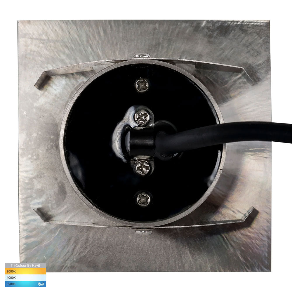 Reces 2.5W CCT 12V DC LED Square Step Light Stainless Steel - HV3215T-SS316-12V