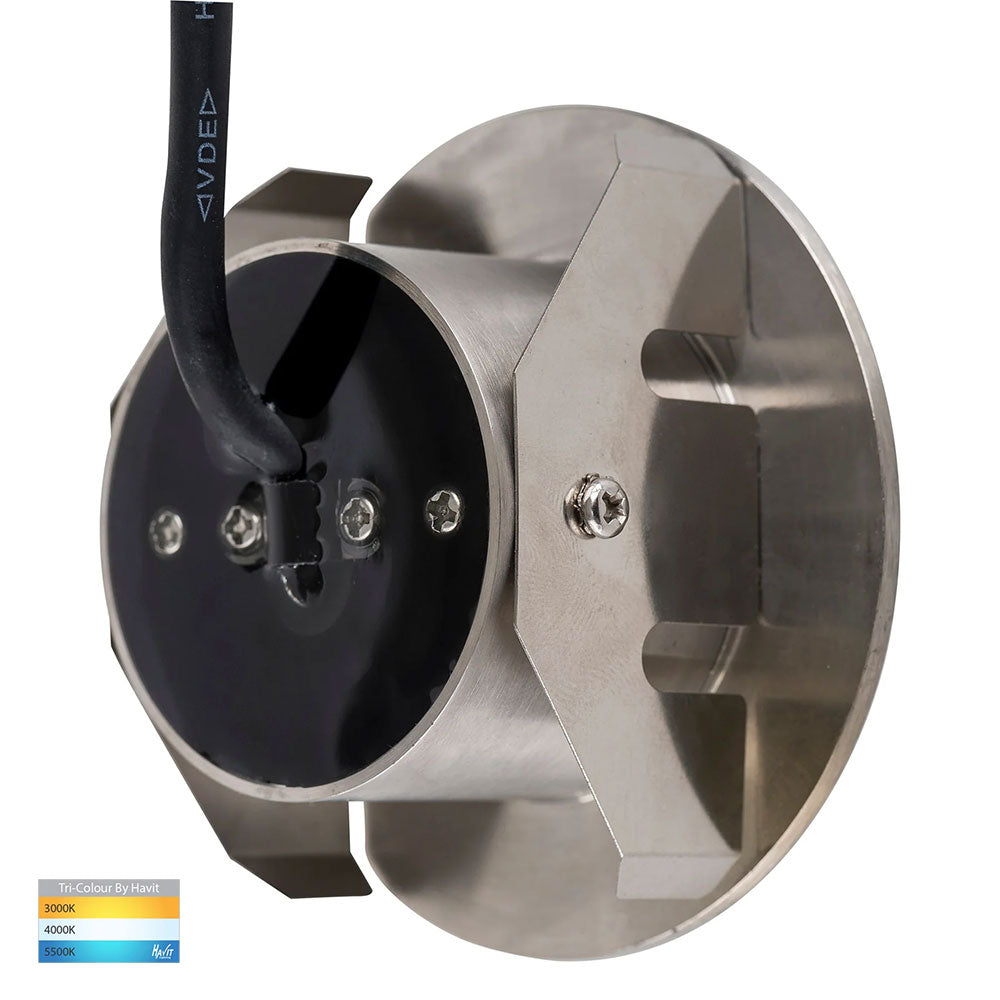 Reces 2.5W CCT 12V DC LED Step Round Light Stainless Steel - HV3205T-SS316-12V