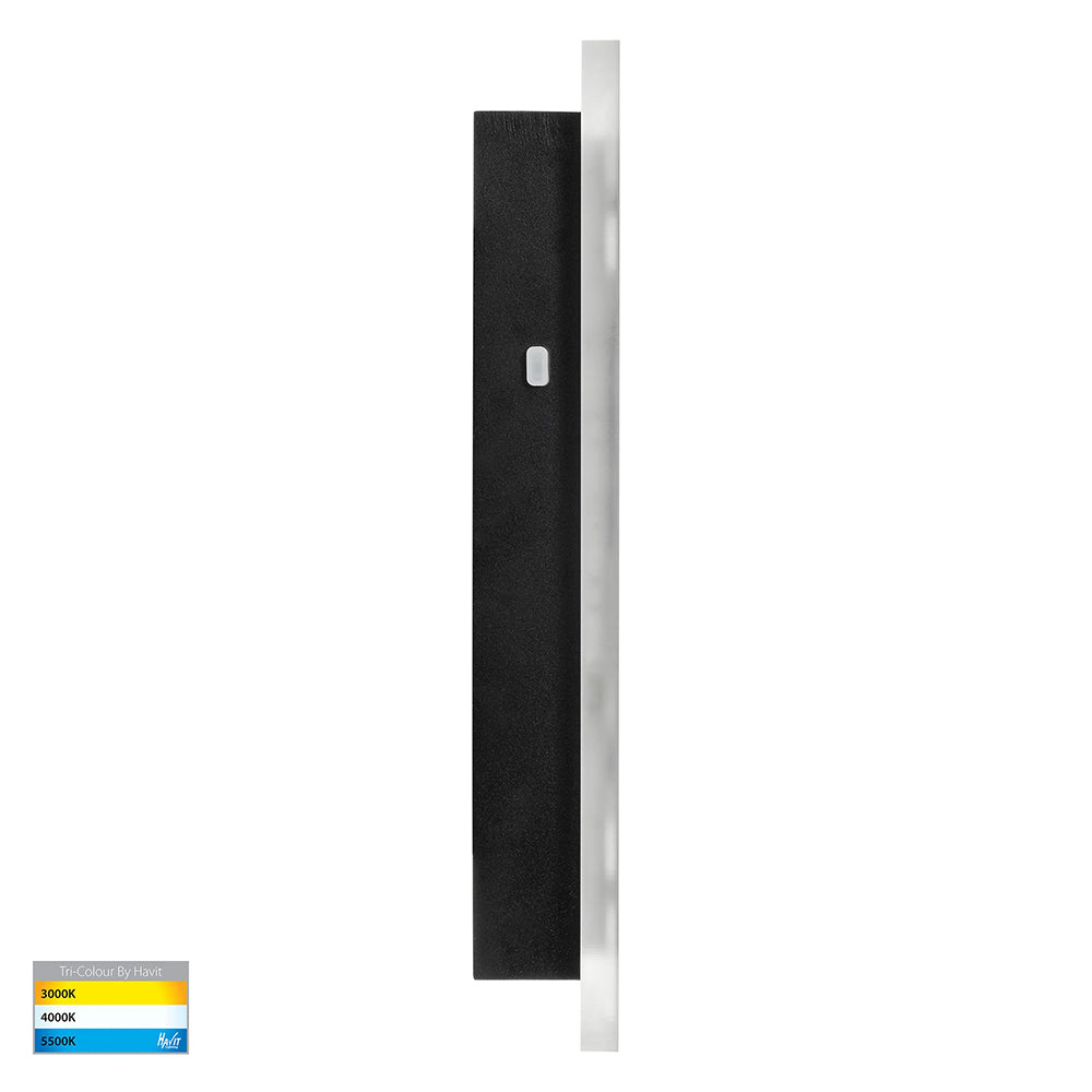 Barline 300mm 9W CCT 240V LED Wall Light Black - HV3581T-BLK
