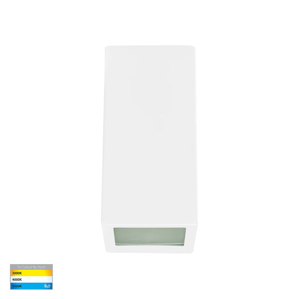 Taper 5W CCT 240V GU10 LED Wall Wedge Light Matt White - HV3602T-WHT