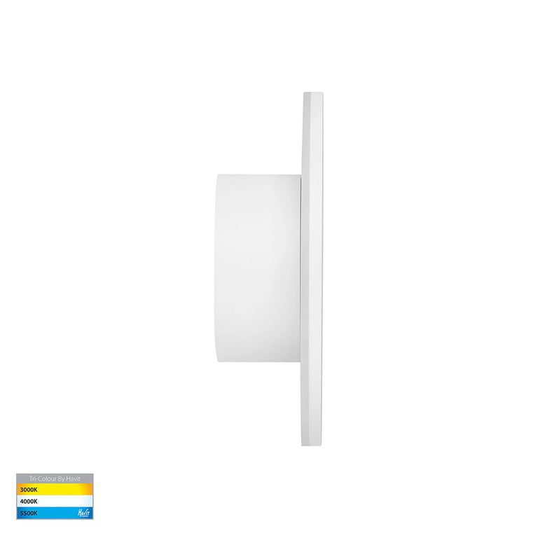 Halo 7W CCT 12V DC LED 150mm Round Wall Light White - HV3591T-WHT-12V