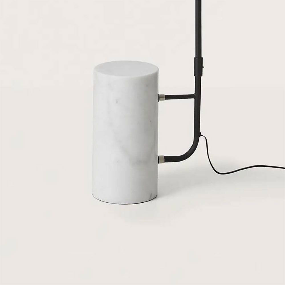 Luca Floor Lamp Matt Black / White Marble - ARO.P1237