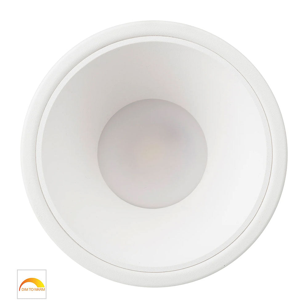 Gleam 9W 240V LED 97mm Downlight White & White / Warm - HV5528D2W-WW