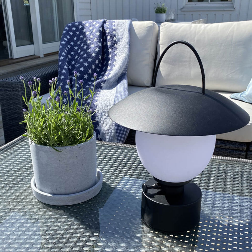 Castro 3W LED Portable Rechargeable Table Lamp Sand Black / Warm White - 4002630-4007
