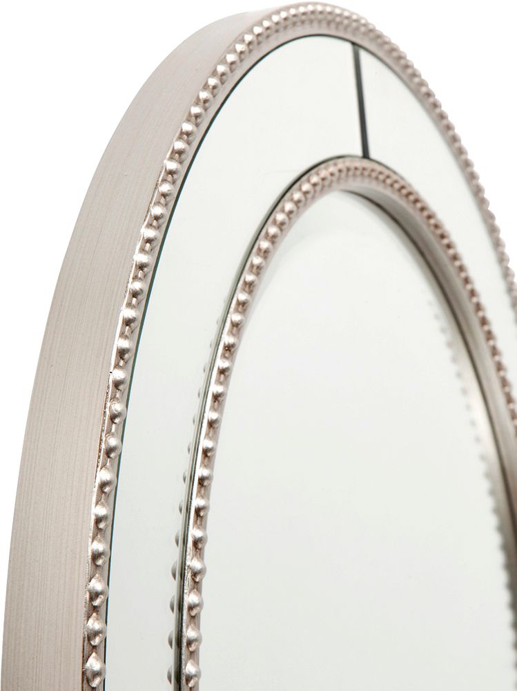 Zeta Round Wall Mirror Antique Silver - 40361