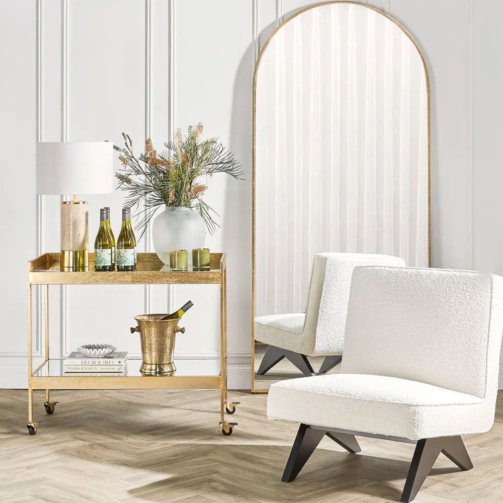 Archibald Floor Mirror Gold Leaf - 40534