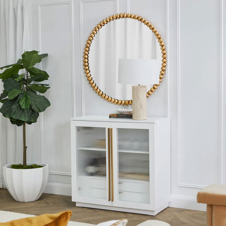 Esme Round Wall Mirror Gold Leaf - 40549