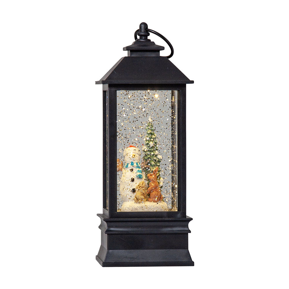 Vinter Battery Operated Snowman Lantern Black / Warm White - 411232