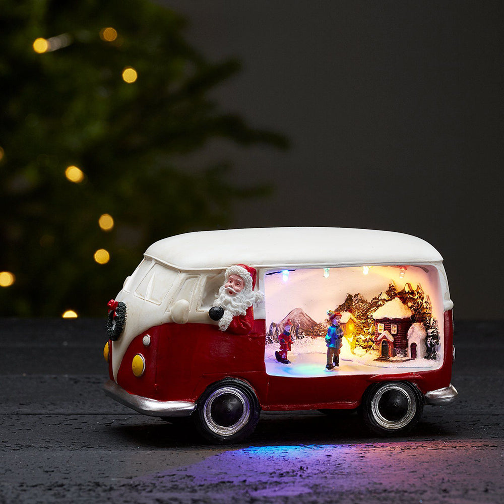 Merryville Battery Operated Combi Van Red / Warm White - 411253