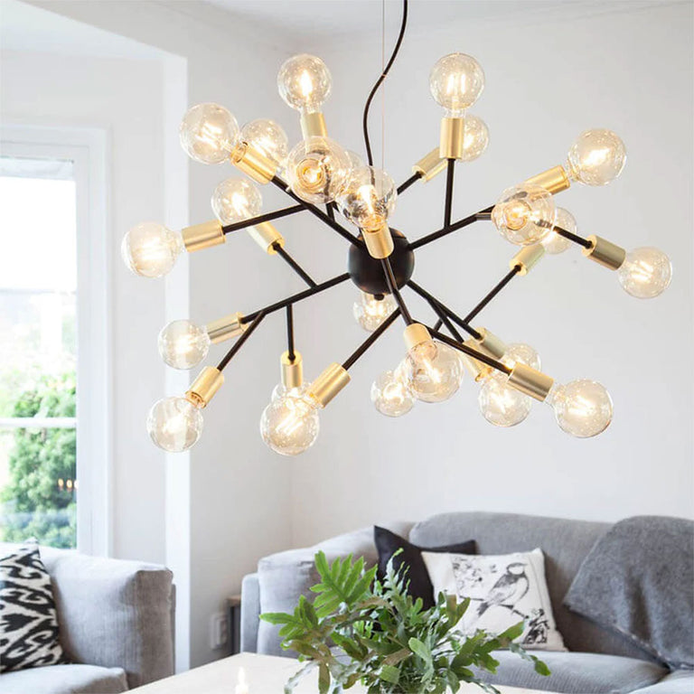 Heroes 24 Light Pendant Matt Black / Brass - 4200460-4002