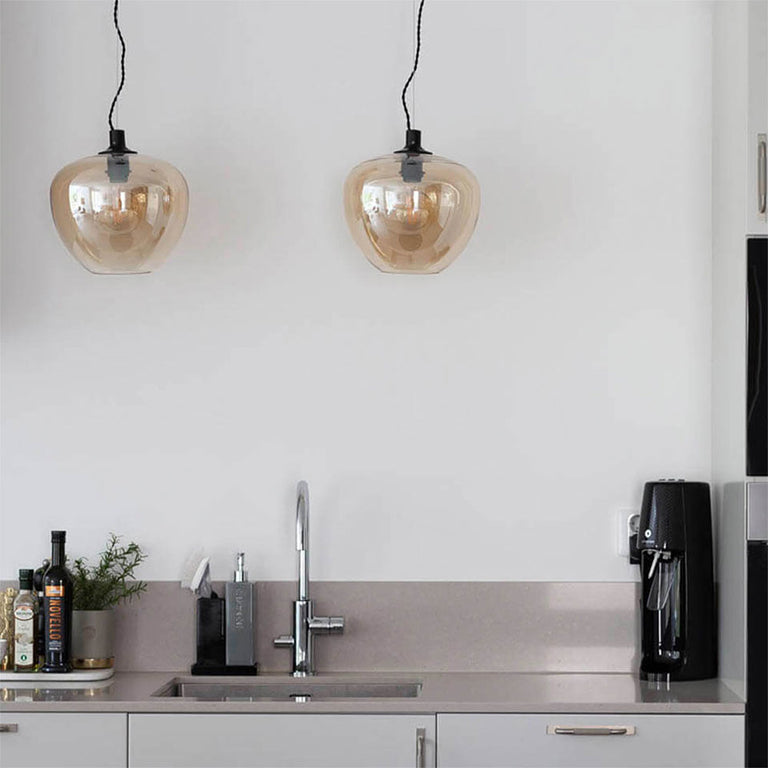 Bellissimo 1 Light Pendant Amber - 4200570-5503