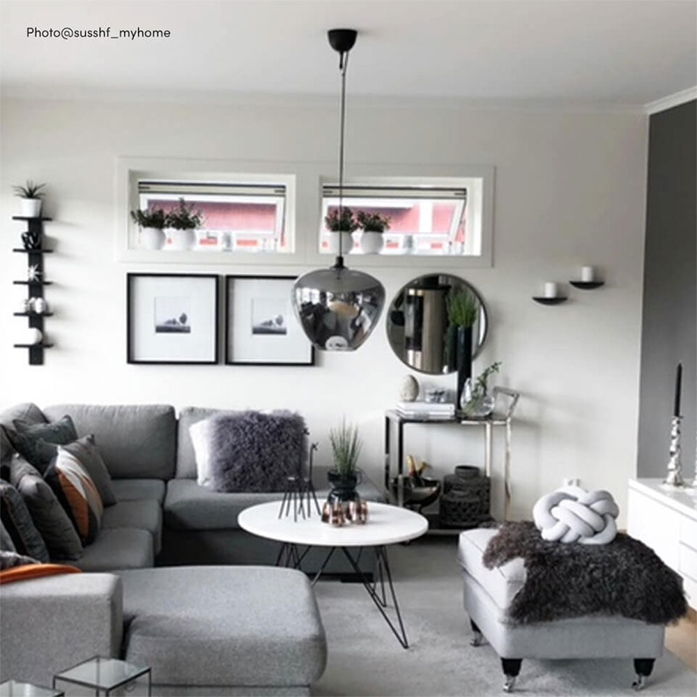 Bellissimo Grande 1 Light Pendant Smoke Grey - 4200870-4505