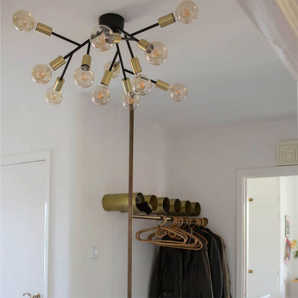 Heroes 12 Light Ceiling Light Matt Black - 4200900-4002
