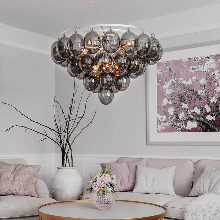 Gross Giant 8 Light Pendant Smoke Grey - 4201310-4505