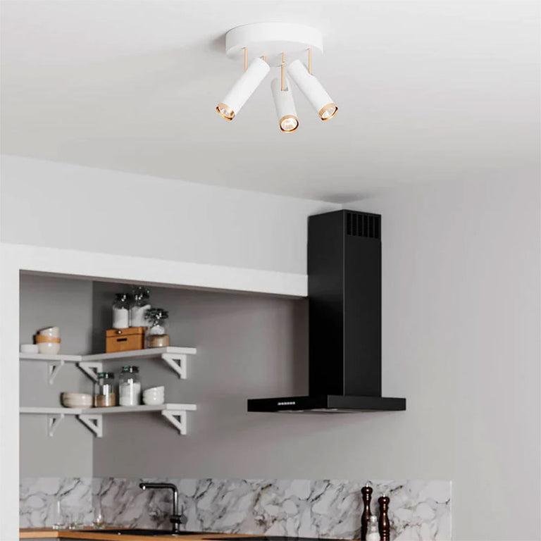 Puls 3 Light Spotlight Matt White / Gold - 4201600-5002