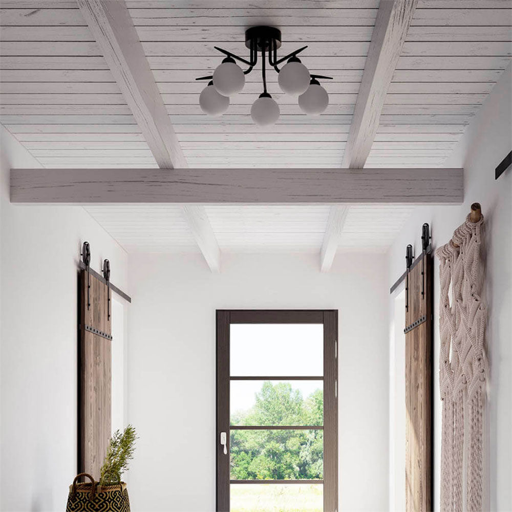Punto 5 Light Ceiling Light Matt Black - 4202040-4002