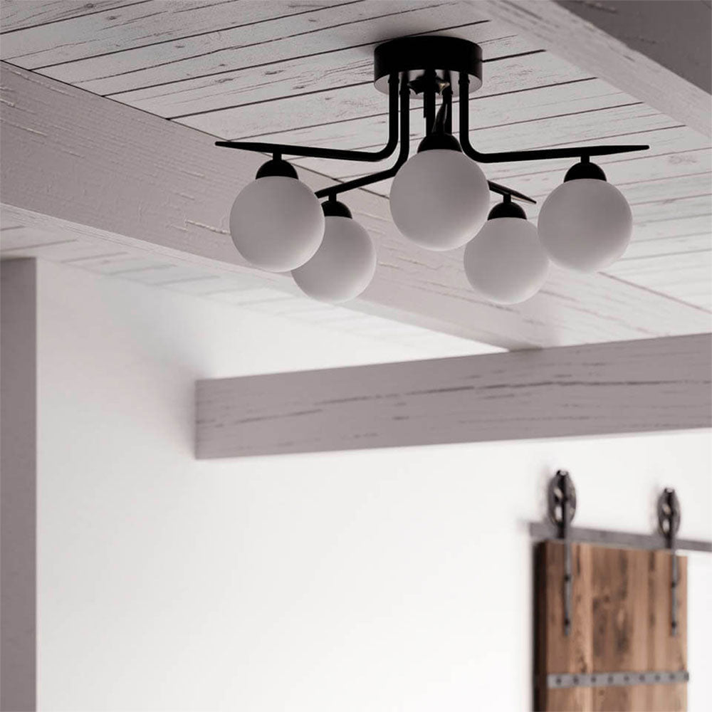 Punto 5 Light Ceiling Light Matt Black - 4202040-4002