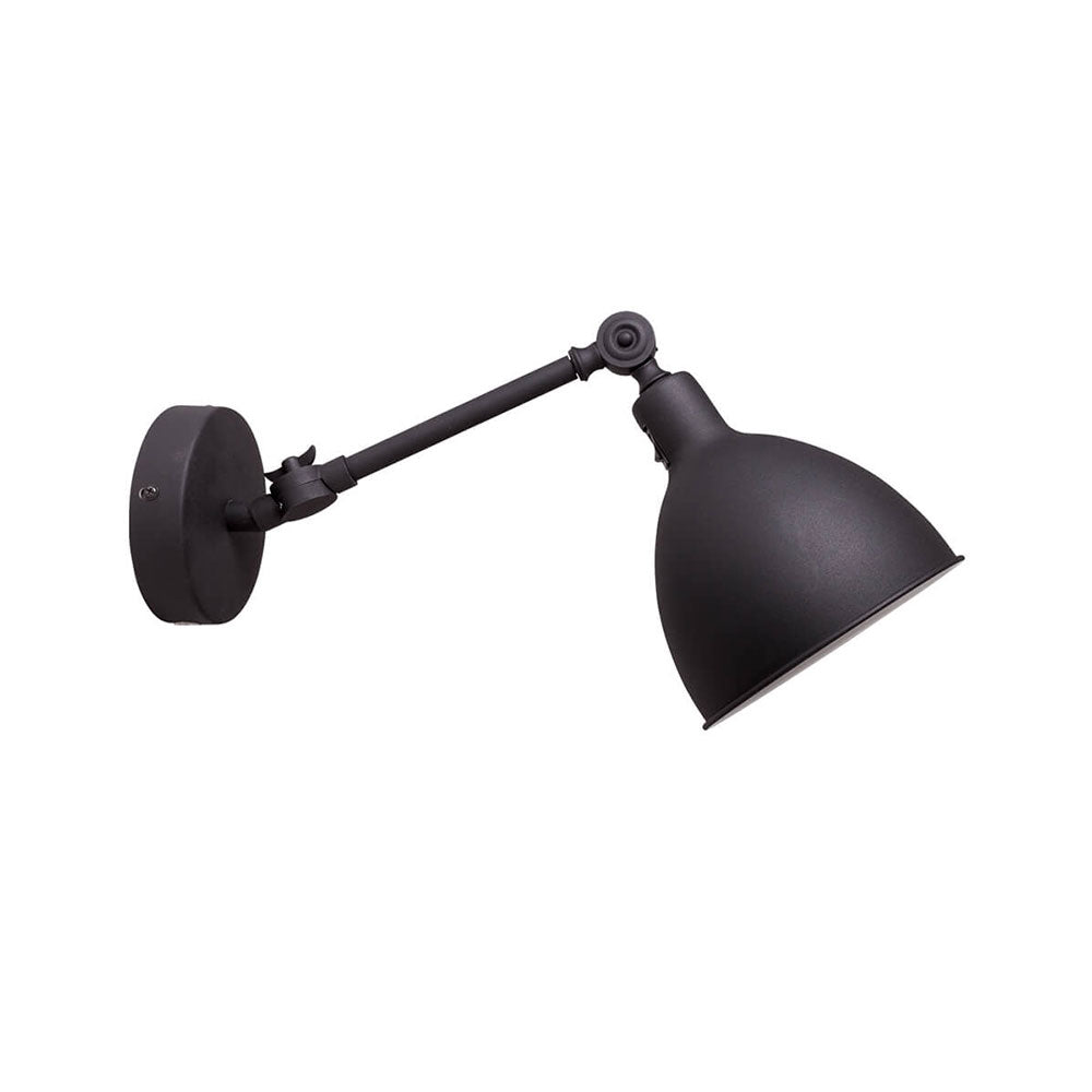 Bazar Mini Adjustable Arm Industrial Wall Light Black - 4300120-4007