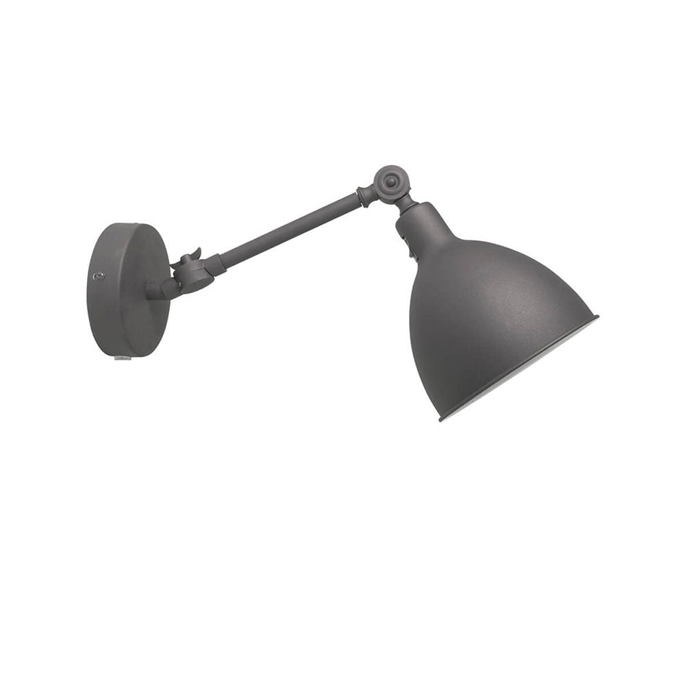 Bazar Mini Adjustable Arm Industrial Wall Light Grey - 4300120-4500