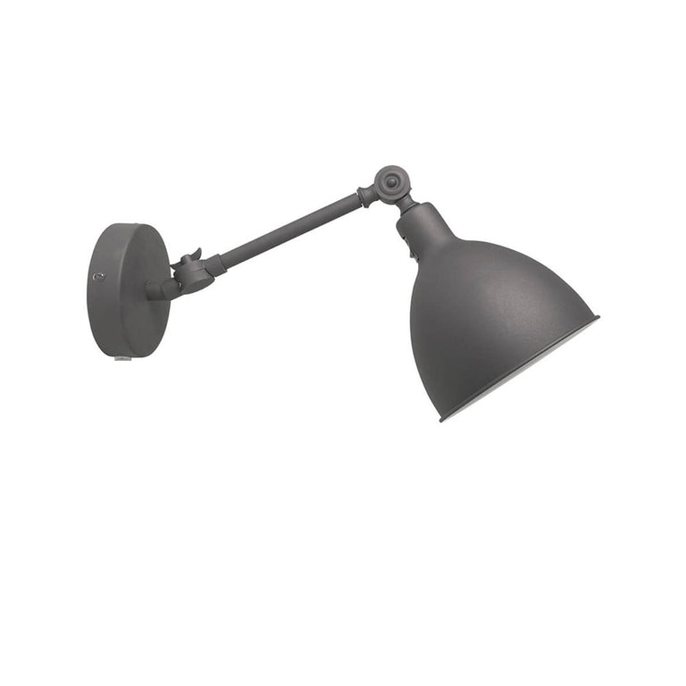 Bazar Mini Adjustable Arm Industrial Wall Light Grey - 4300120-4500