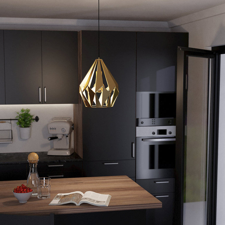 Carlton 1 Light 310mm Pendant Gold - 43814N