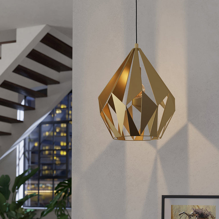 Carlton 1 Light 385mm Pendant Gold - 43815N