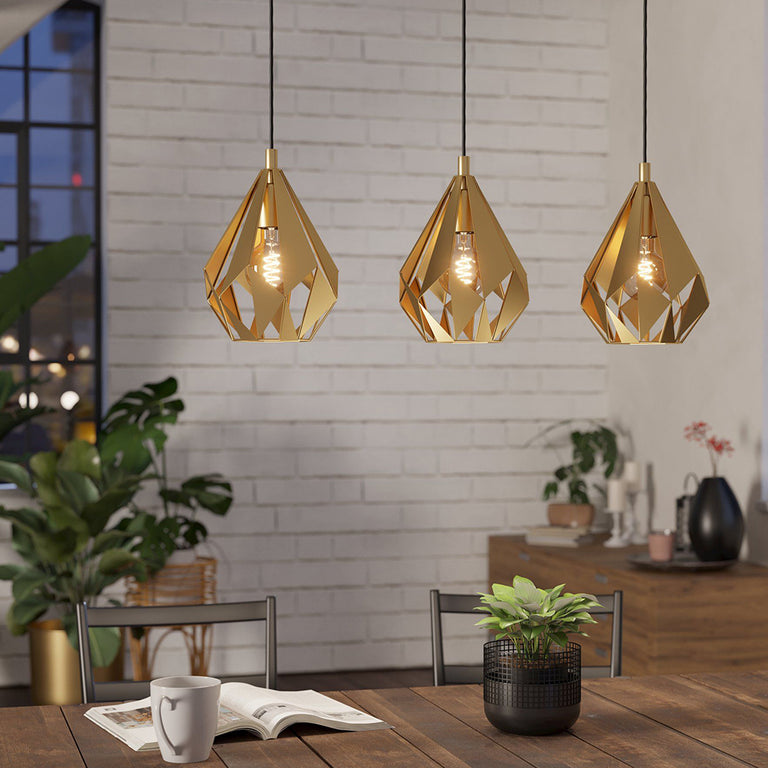 Carlton 3 Light Bar Pendant Gold - 43909N