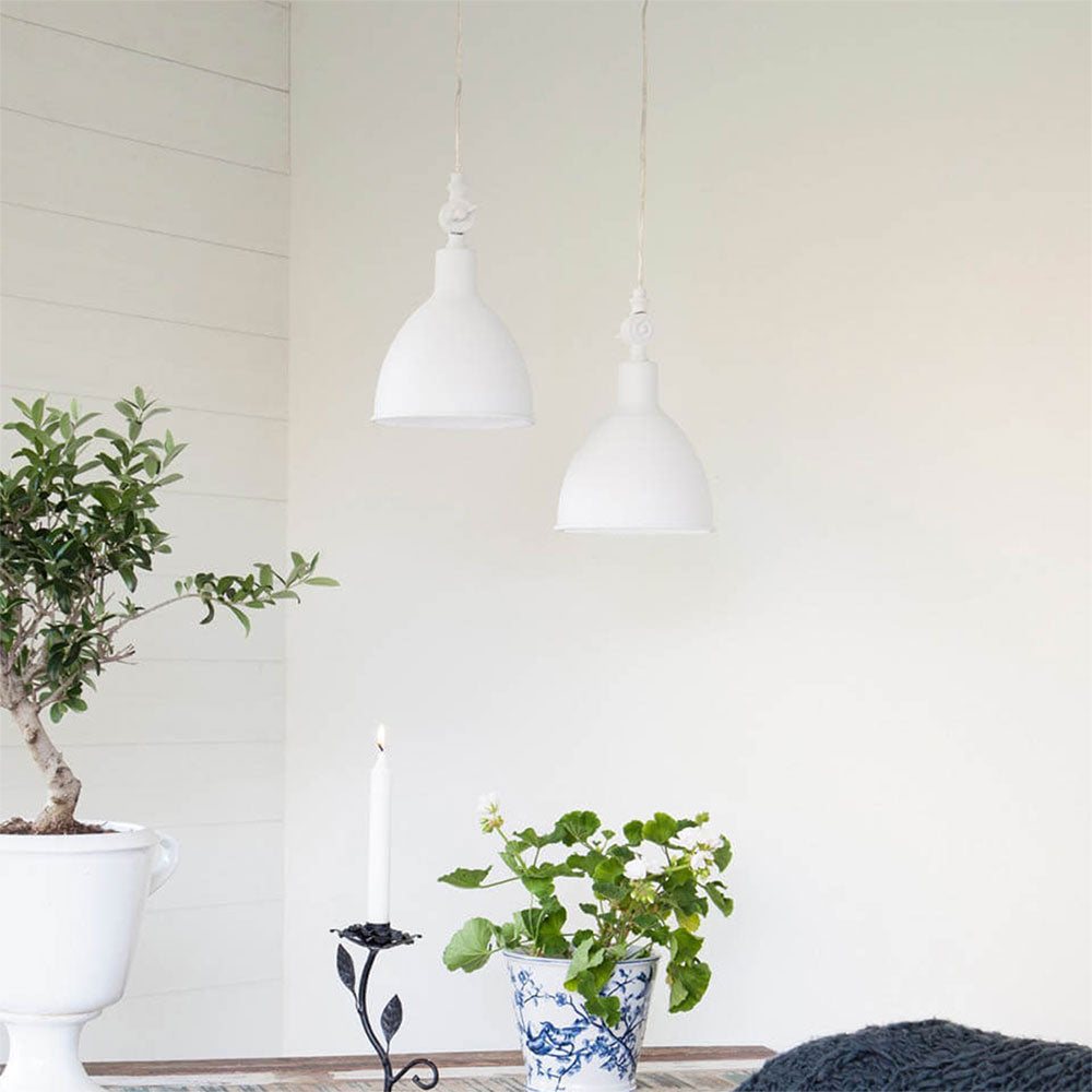 Bazar 1 Light Pendant Sand White - 4400220-5007