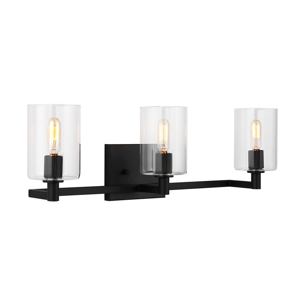 Fullton 3 Light Wall Light Midnight Black