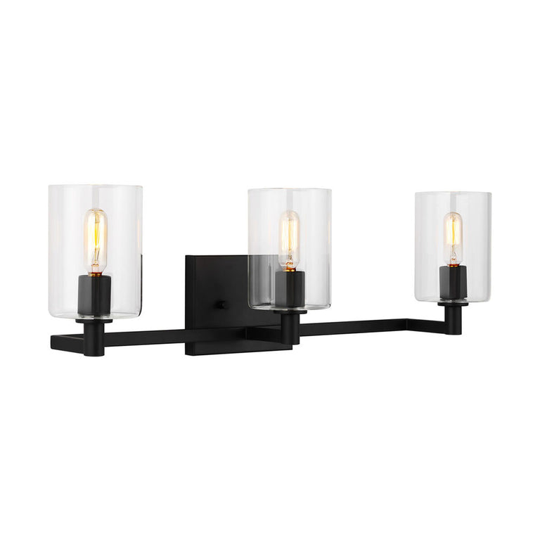 Fullton 3 Light Wall Light Midnight Black