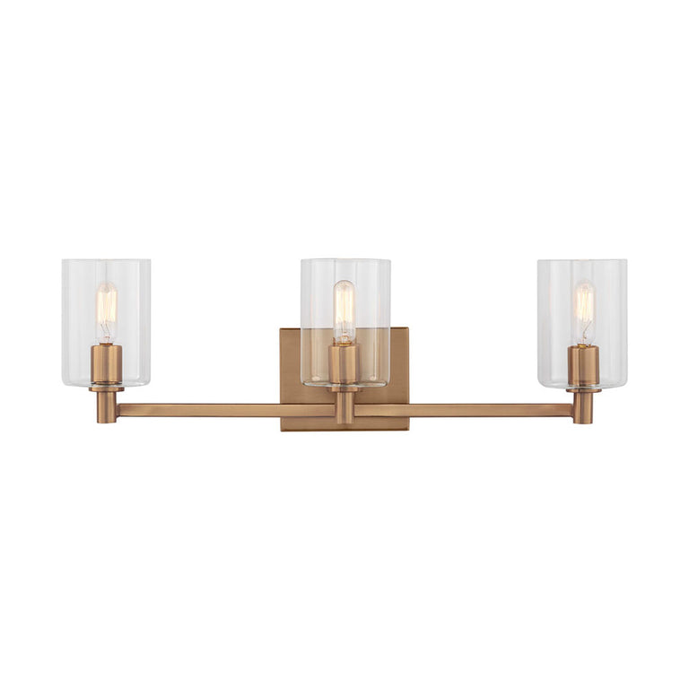Fullton 3 Light Wall Light Satin Brass
