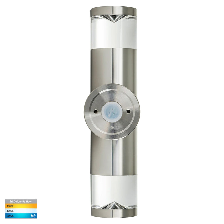 Highlite 2 x 5W 240V GU10 LED Up / Down Wall Light Titanium Aluminium - HV1089T-TTM-240V