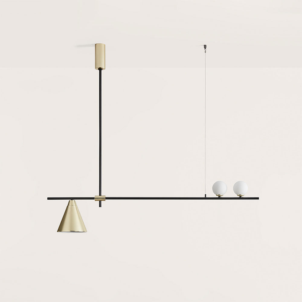 Crane Pendant Matt Black / Matt Brass - ARO.C1241