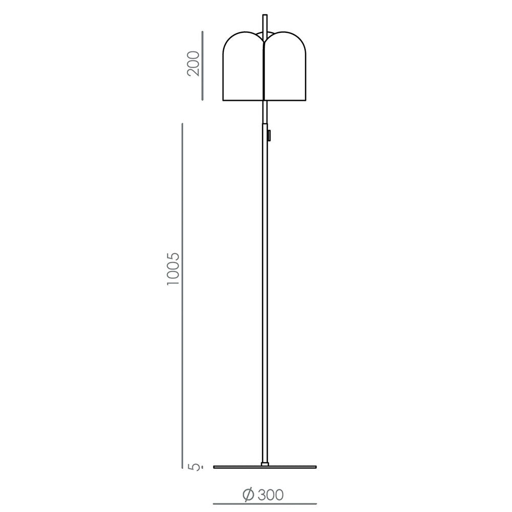Oket LED Floor Lamp Matt Black - ARO.P1317/NEG
