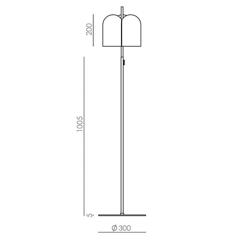 Oket LED Floor Lamp Matt Black - ARO.P1317/NEG
