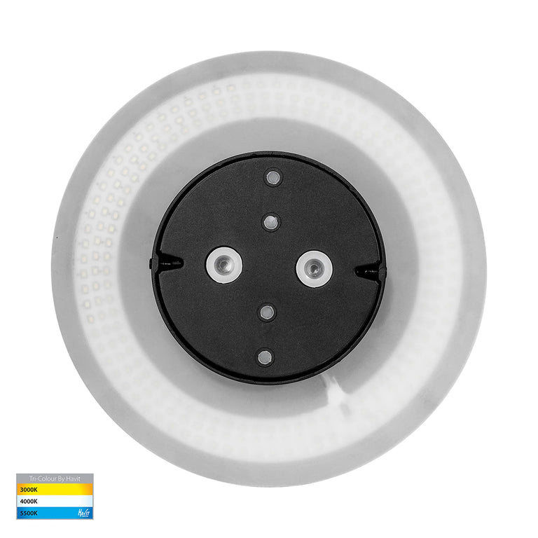 Halo 18W CCT 240V LED 250mm Round Wall Light Black - HV3593T-BLK