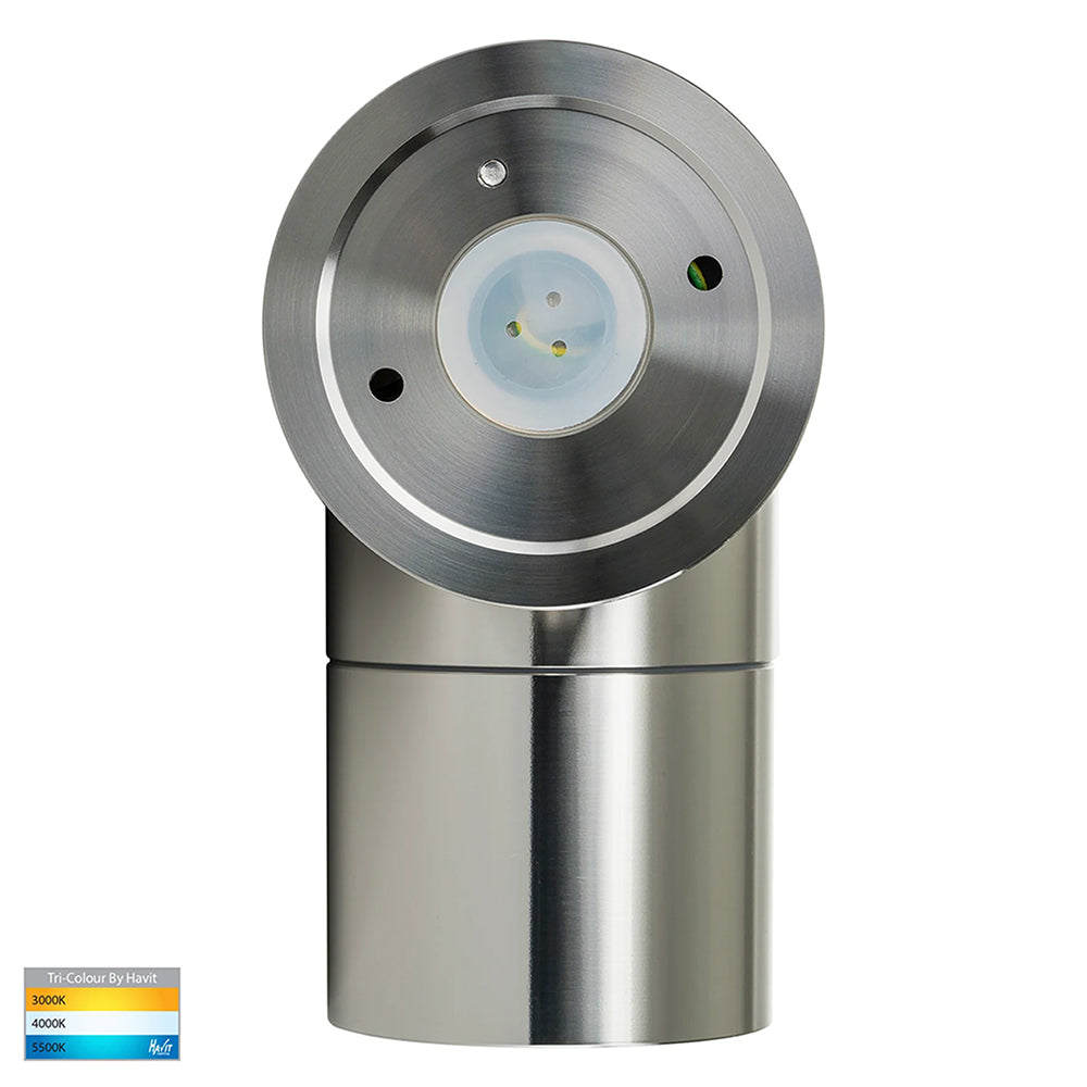 Tivah 5W CCT 240V GU10 LED Fixed Wall Light 316 Stainless Steel - HV1107GU10T