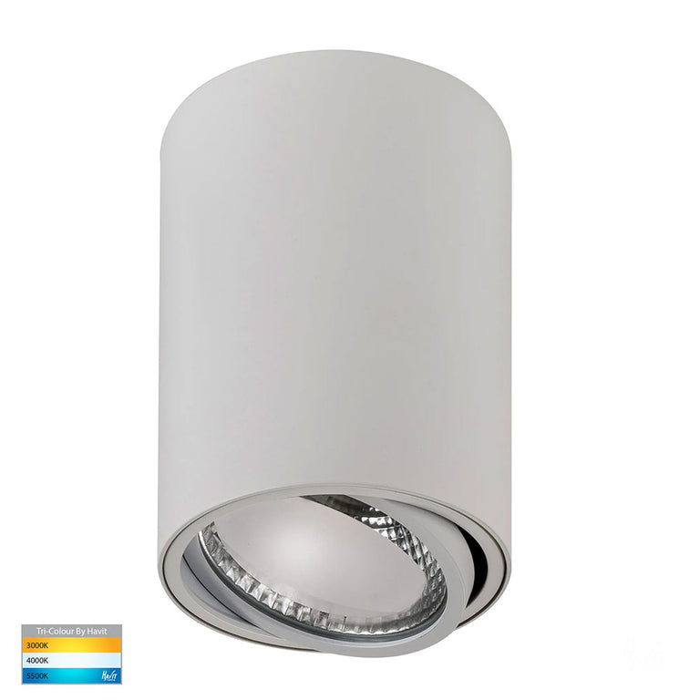 Nella 12W CCT 12V DC LED Tilt Downlight White - HV5813T-WHT-12V