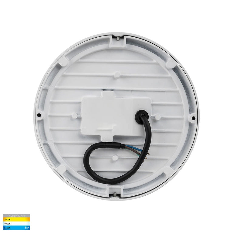 Liptor 30W CCT 240V LED 364mm Round Oyster Light White - HV36053T-WHT