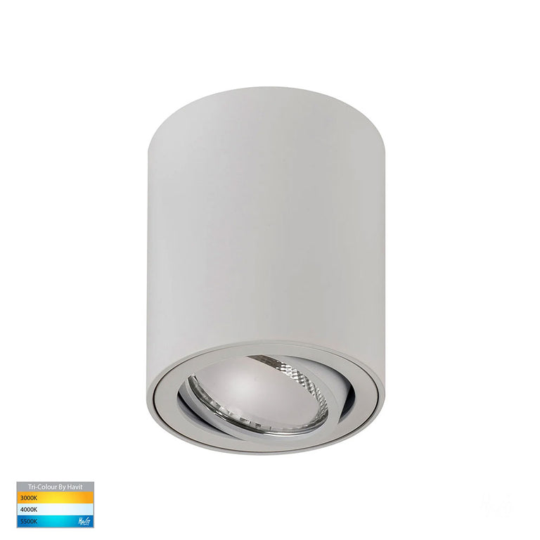 Nella 7W CCT 12V DC LED Tilt Downlight White - HV5812T-WHT-12V